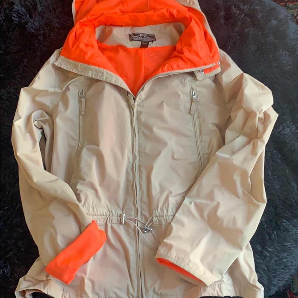 Tan and Neon Orange RalphLauren Windbreaker
